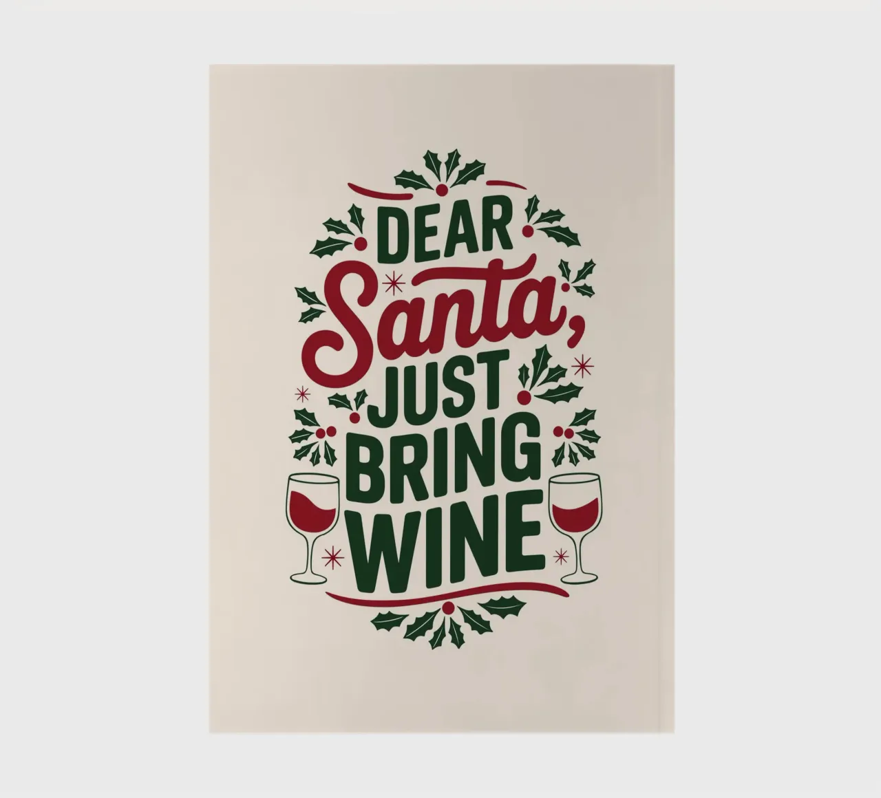 Lieber Weihnachtsmann, bring einfach Wein Notizbuch von Winter Whispers