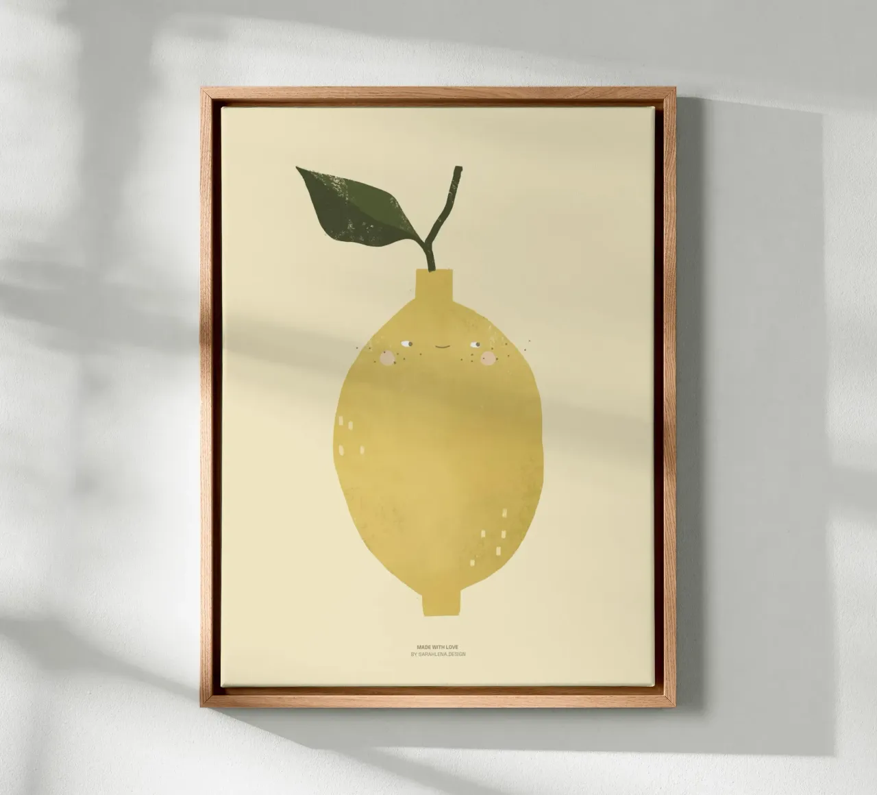 FRÖHLICHE SÜSSE ZITRONE Leinwand von sarahlenadesign