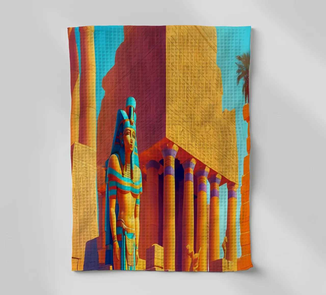 Scène de temple de l'Égypte ancienne torchon de Charnwood Prints