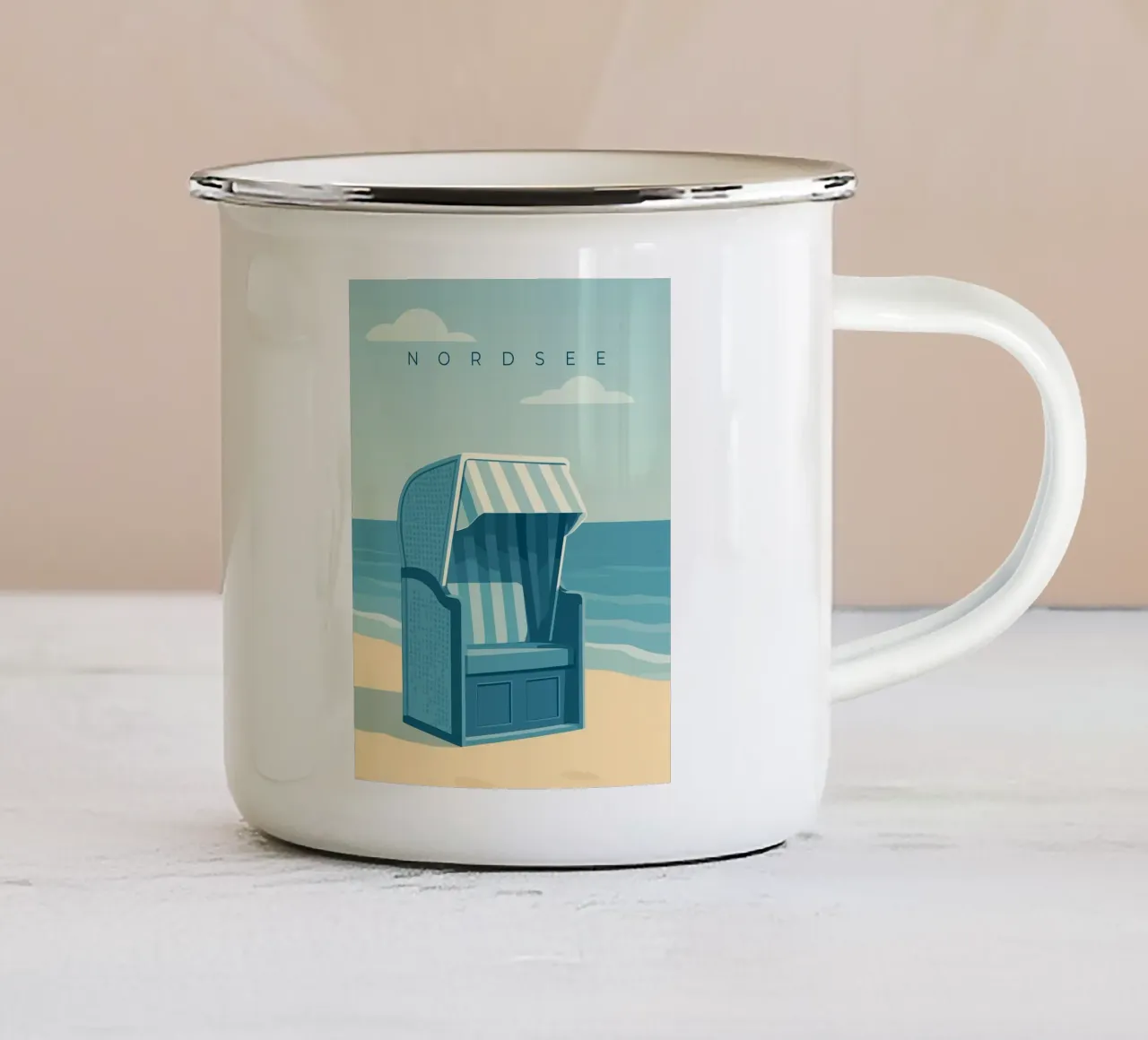 Nordsee tazza in smalto da minimalist designs