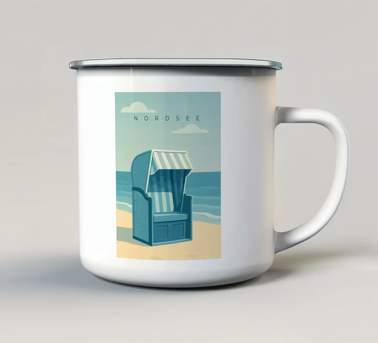 Nordsee tazza in smalto da minimalist designs