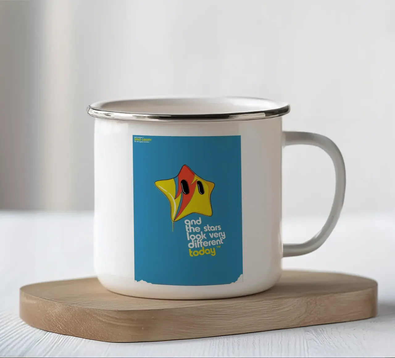 Space Oddity Game Program mug en émail de Butcher Billy