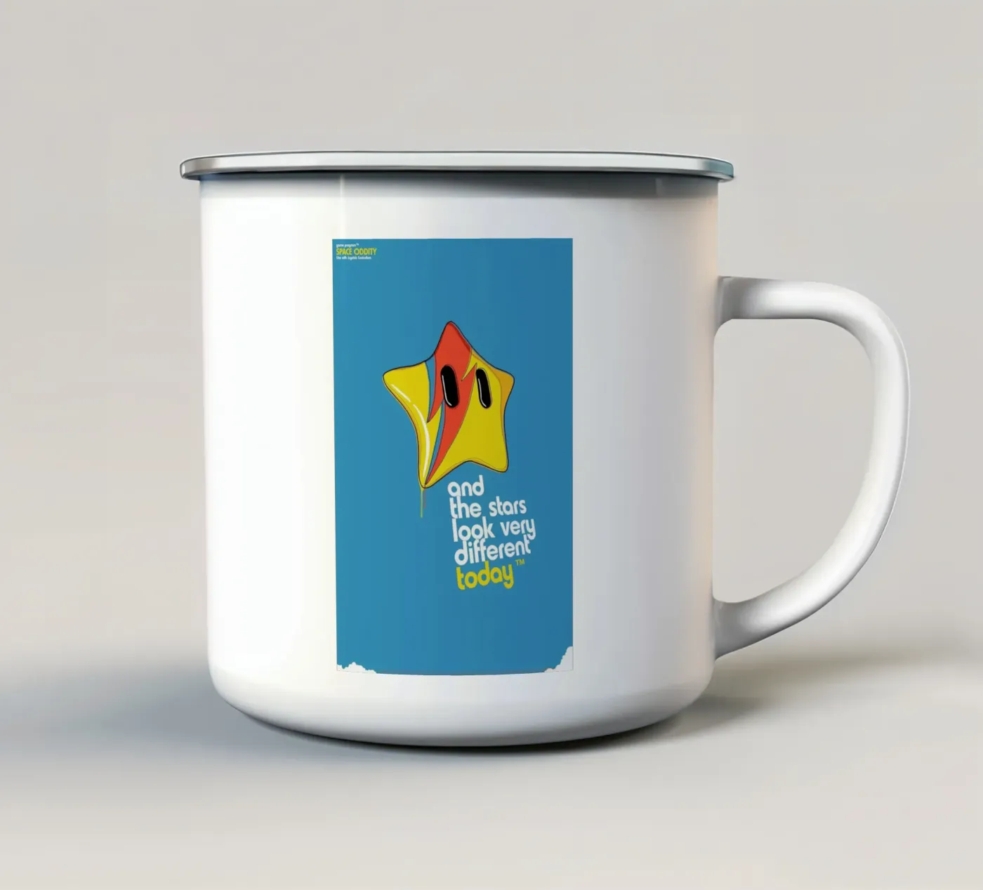 Space Oddity Game Program enamel mug by Butcher Billy