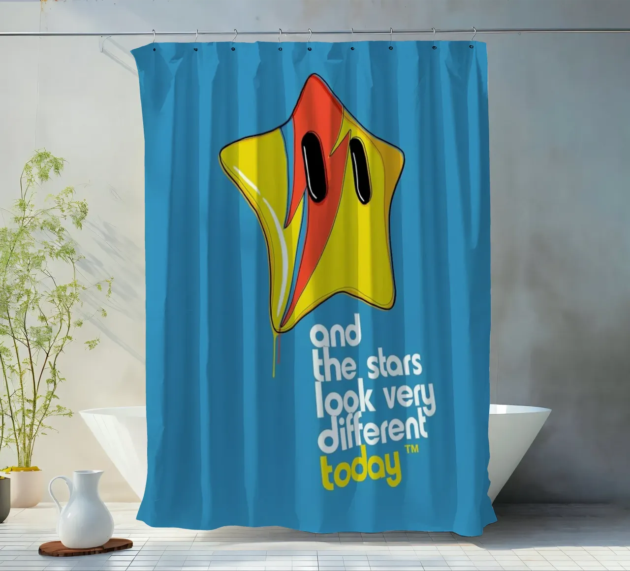 Space Oddity Game Program tenda da doccia da Butcher Billy