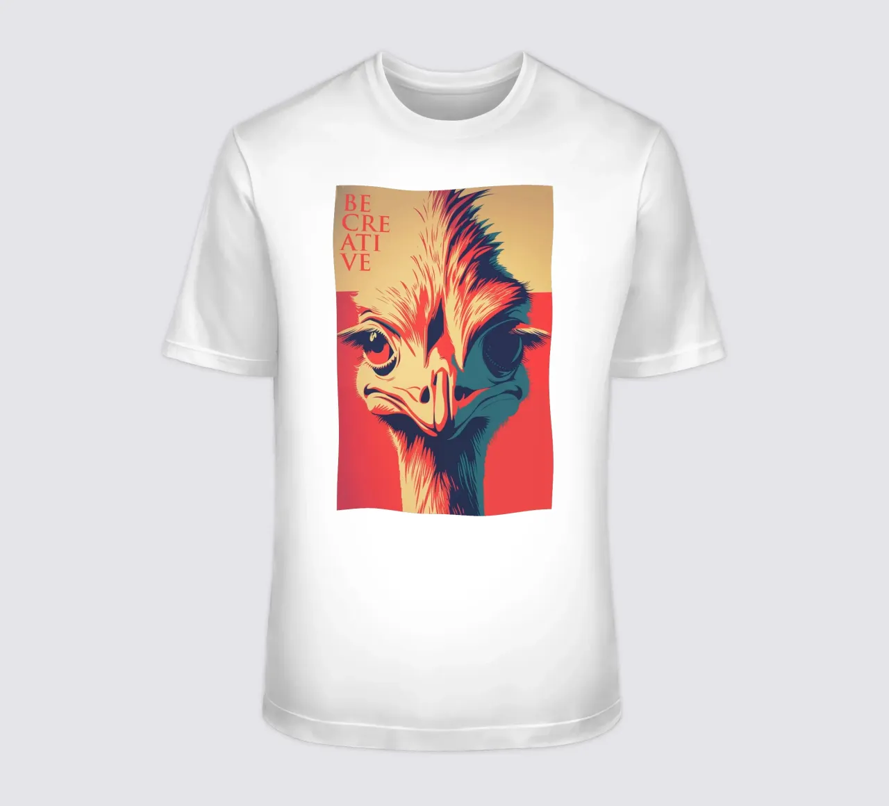 Essere creativi - Ritratto di struzzo eccentrico t-shirt da Autofocus