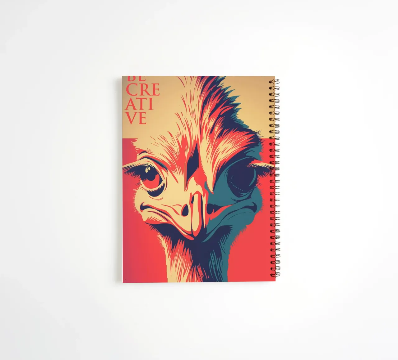 Essere creativi - Ritratto di struzzo eccentrico diario ad anelli da Autofocus