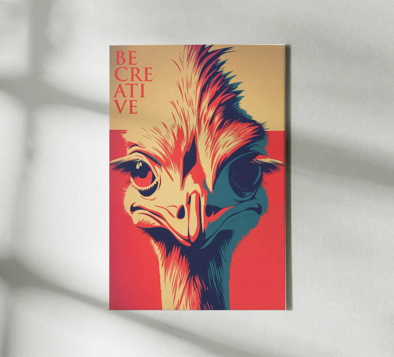 Be Creative - Eccentric ostrich portrait canvas by Autofocus