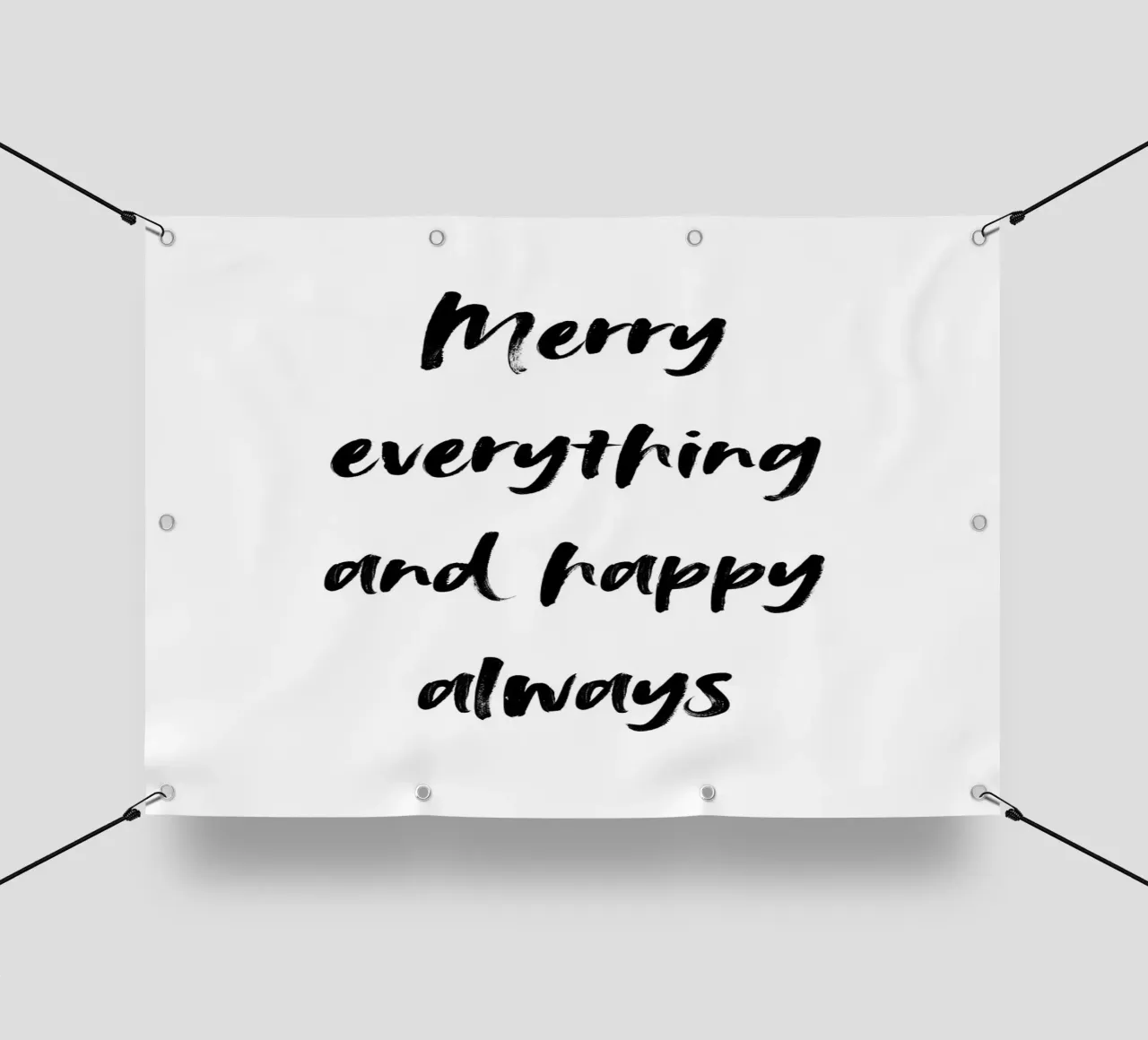Merry everything and happy always telo in pvc da HolidaysCandyWalls
