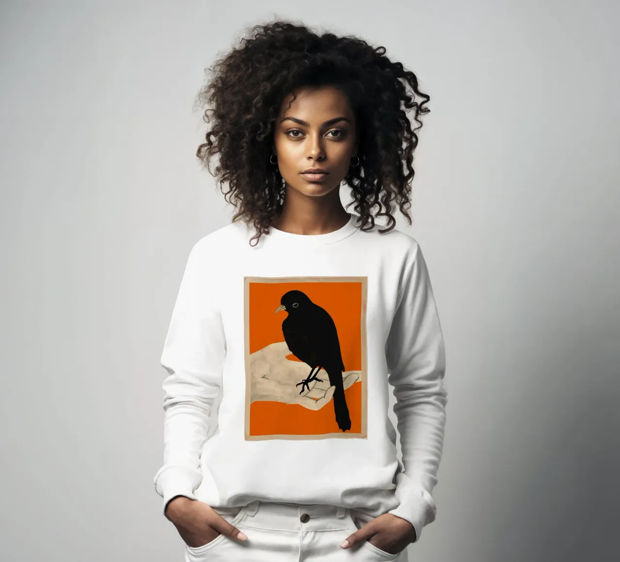 Uccello in mano felpa da M.A.Z.U.N.