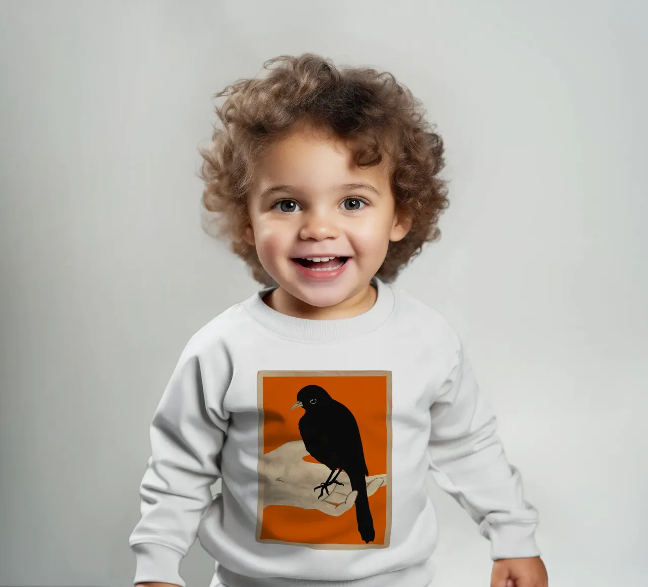 Uccello in mano felpa neonato da M.A.Z.U.N.