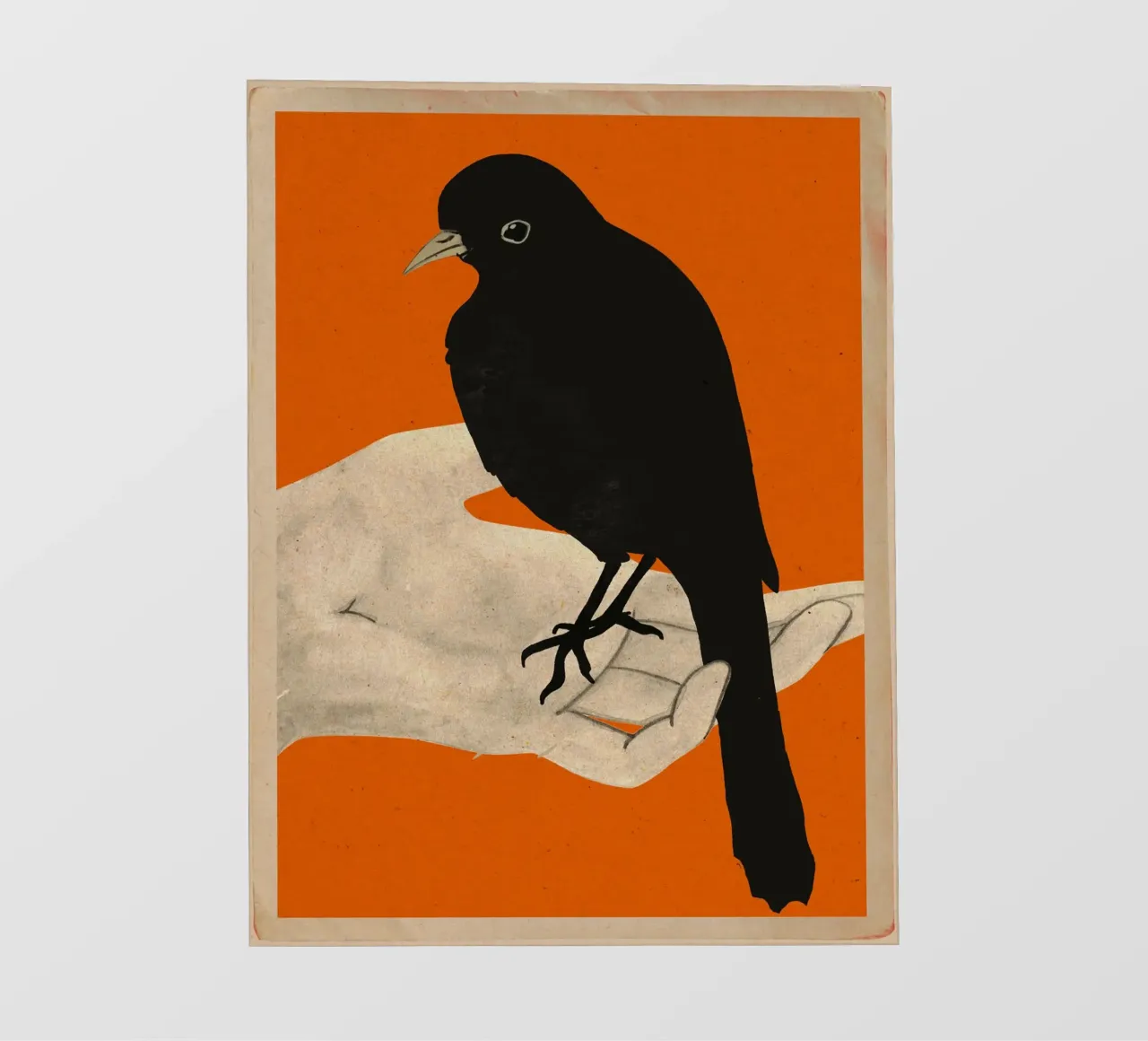 Uccello in mano telo in pvc da M.A.Z.U.N.