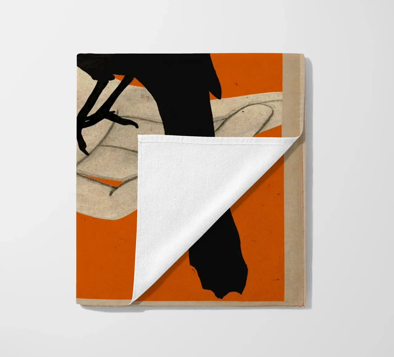 Uccello in mano telo mare da M.A.Z.U.N.