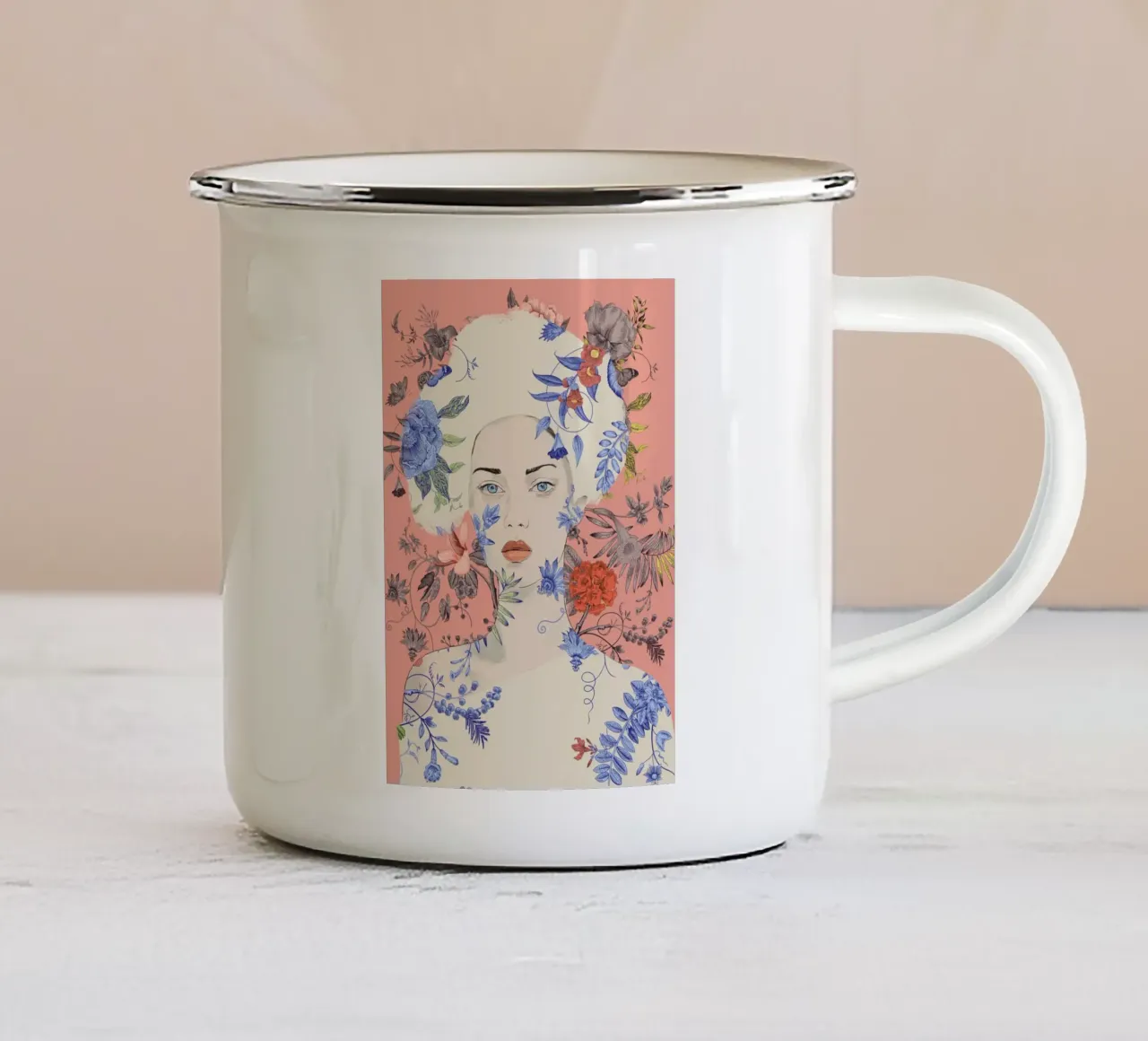 Fioritura 27 tazza in smalto da dada22