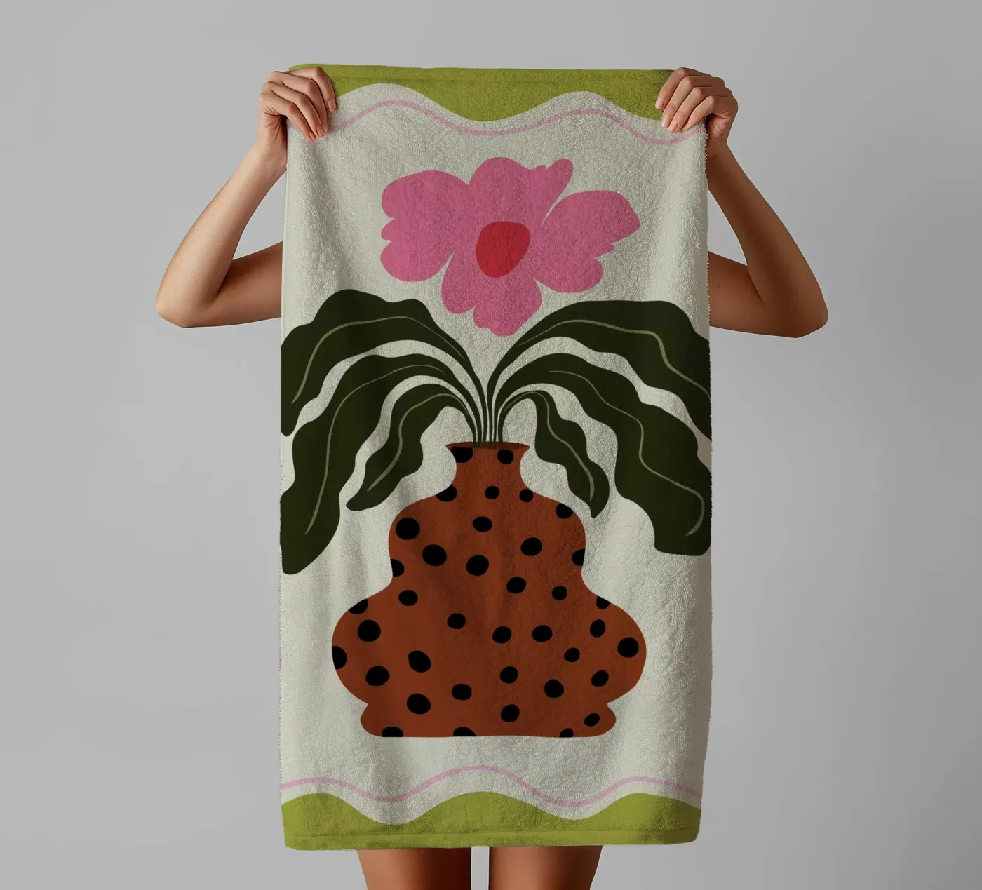 Grace towel by Miho Art Studio