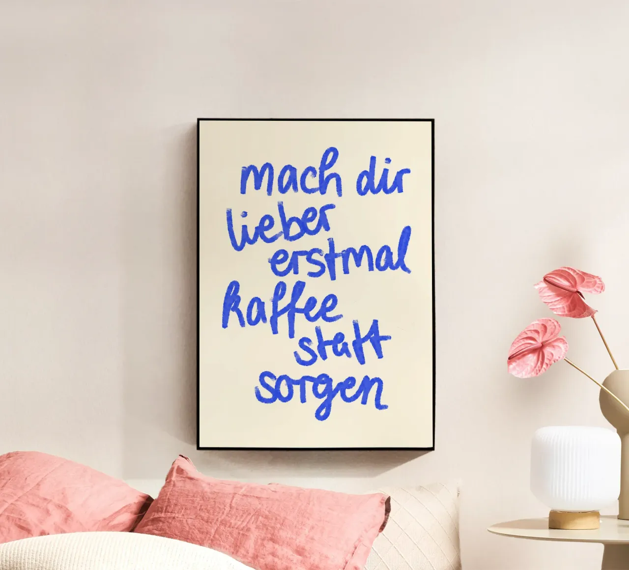 mach dir lieber erstmal kaffee statt sorgen plexiglass da designlenamarie