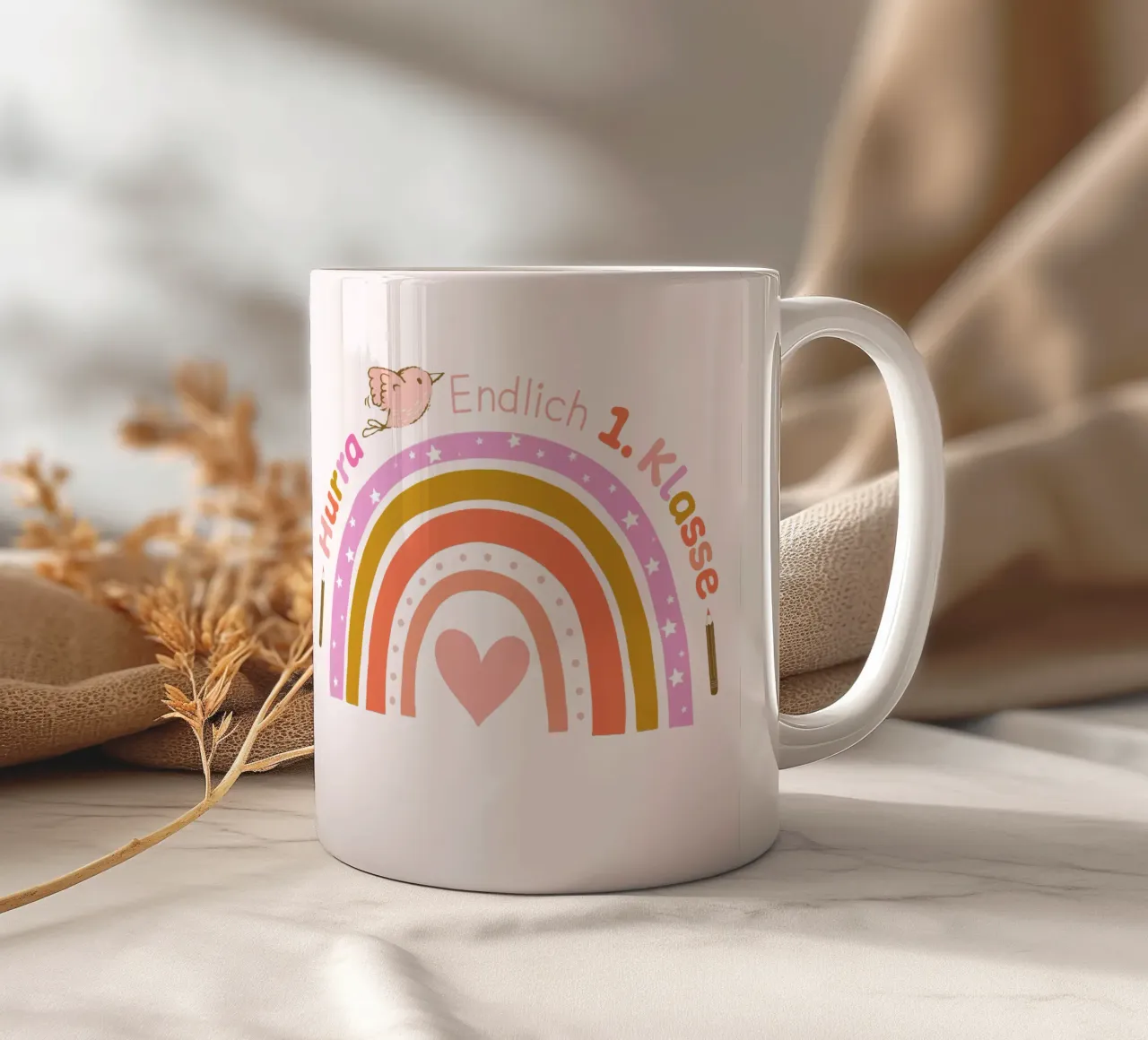 Finalmente la prima classe. Per i bambini di prima elementare, le studentesse tazza in ceramica da CalliLetters