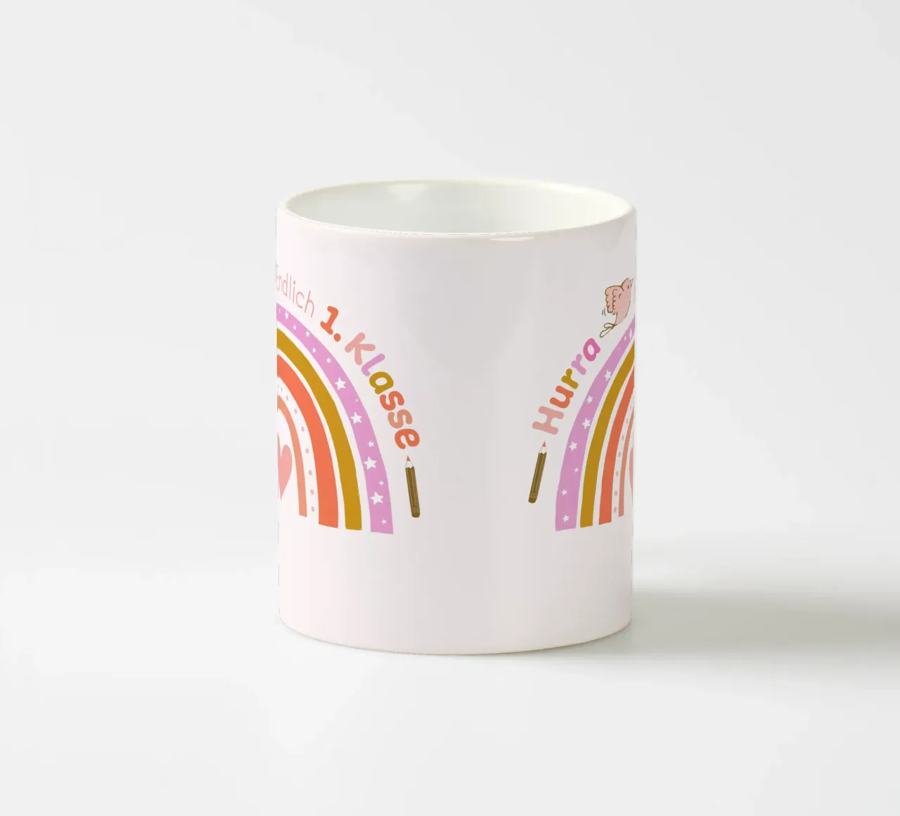 Finalmente la prima classe. Per i bambini di prima elementare, le studentesse tazza in ceramica da CalliLetters