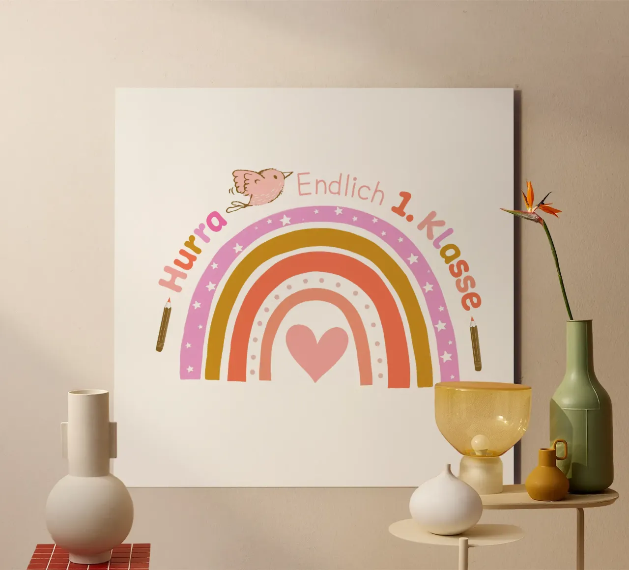 Finalmente la prima classe. Per i bambini di prima elementare, le studentesse alluminio dibond da CalliLetters