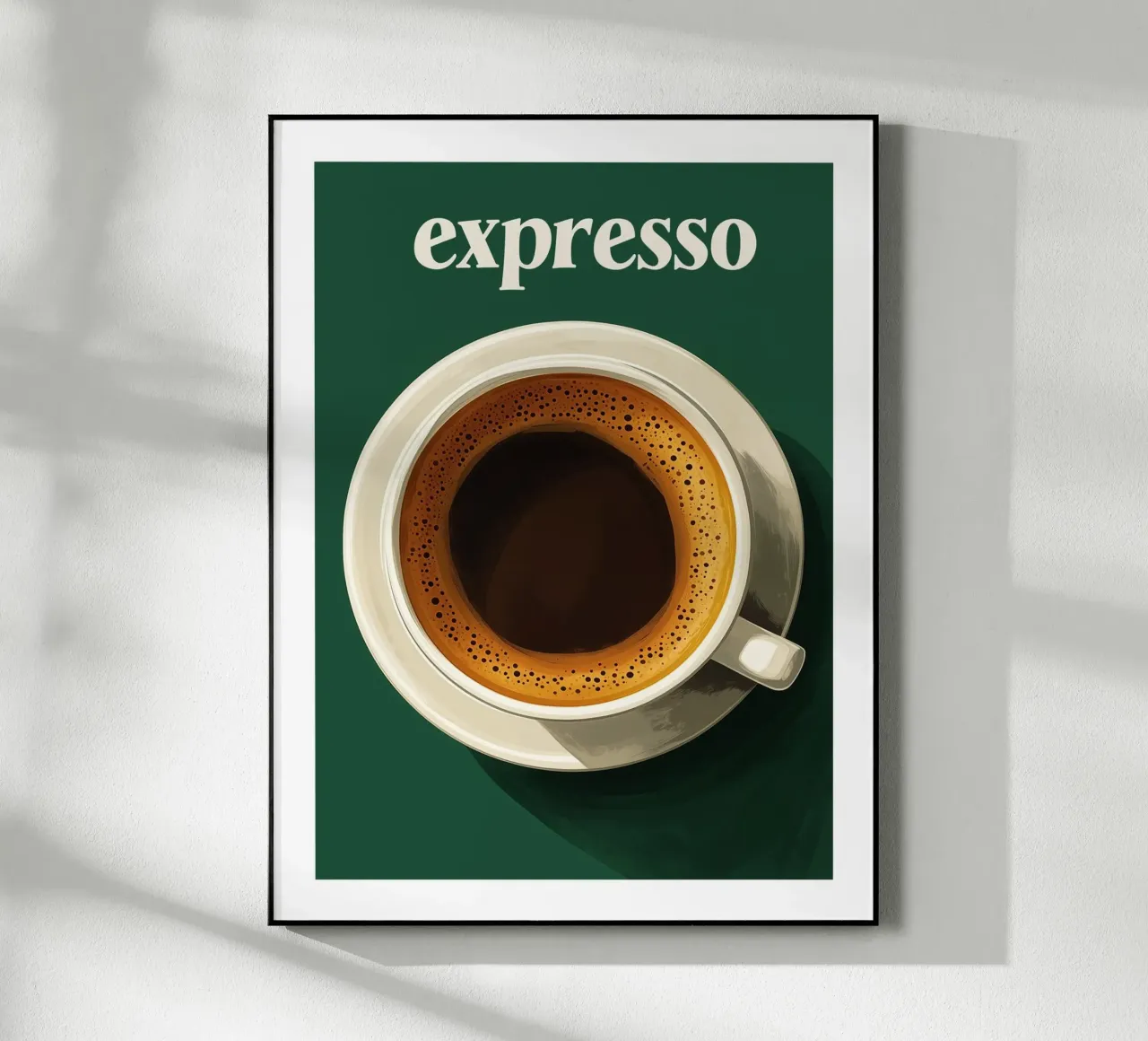 Espresso classico su verde intenso plexiglass da Spice & Spoon Studio