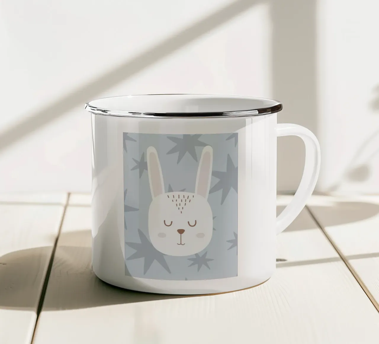 Coniglietto addormentato tazza in smalto da Littleleo