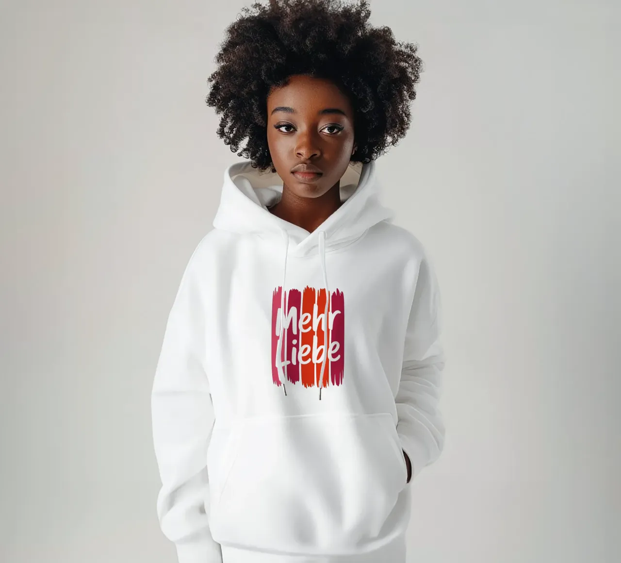 Più amore felpa con cappuccio da RB-Quotes