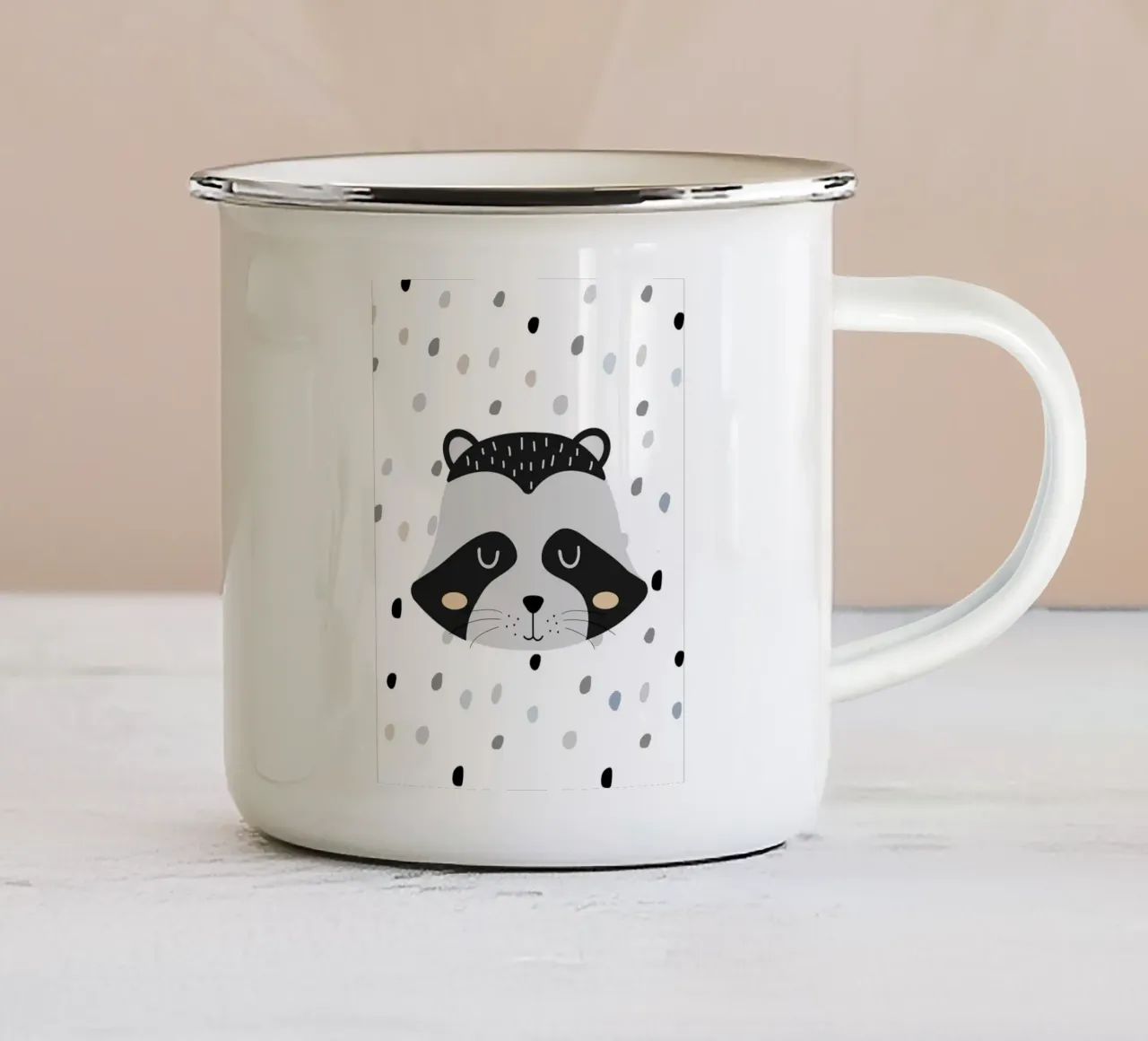 Procione sognante tazza in smalto da Littleleo