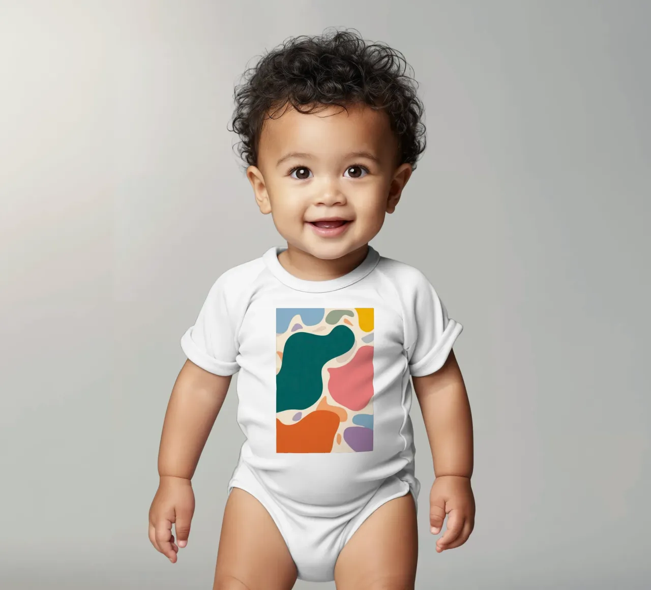 Collisione di colori in grassetto body neonato maniche corte da Sky Velour