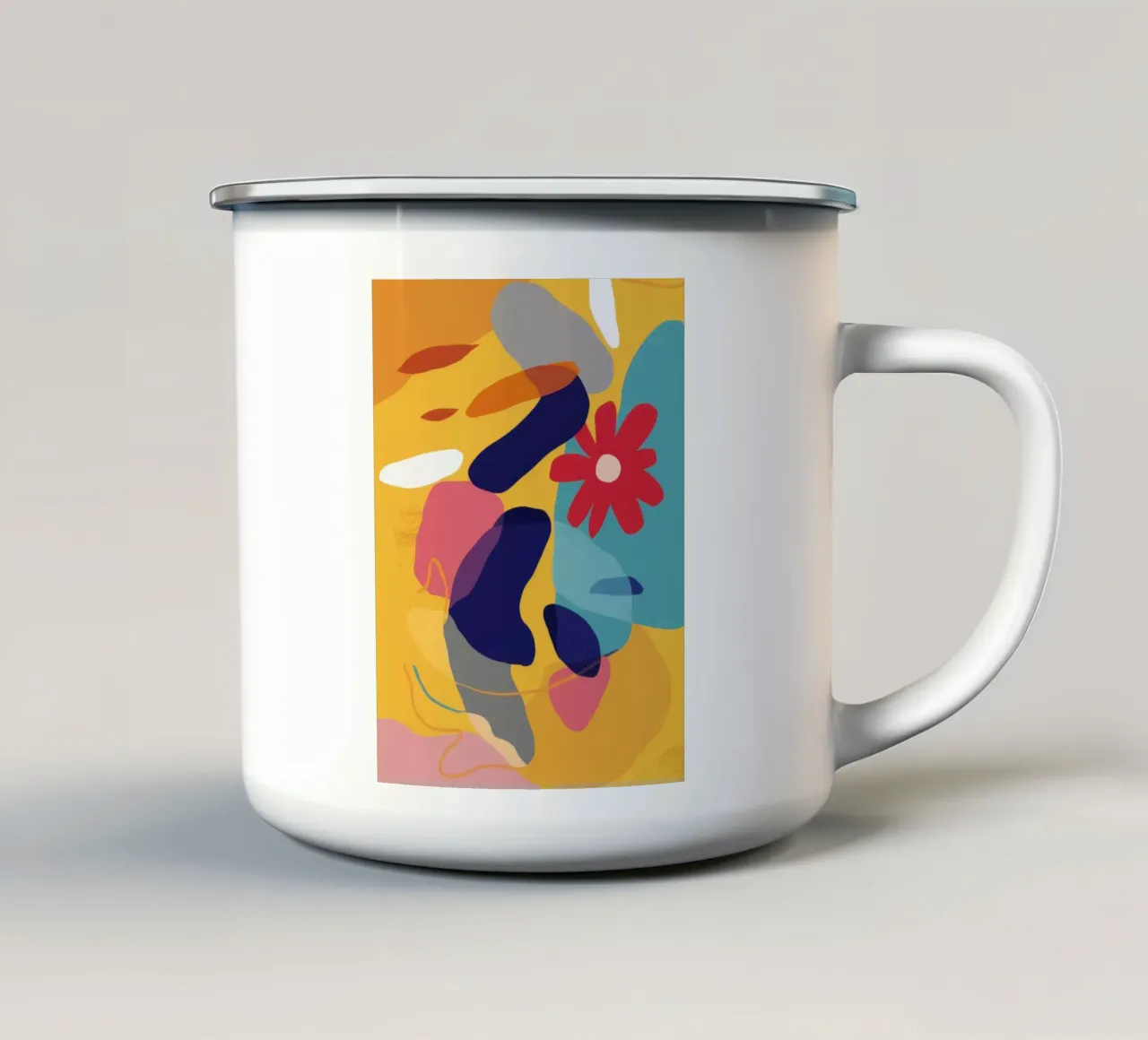 Scoppio floreale astratto tazza in smalto da Sky Velour