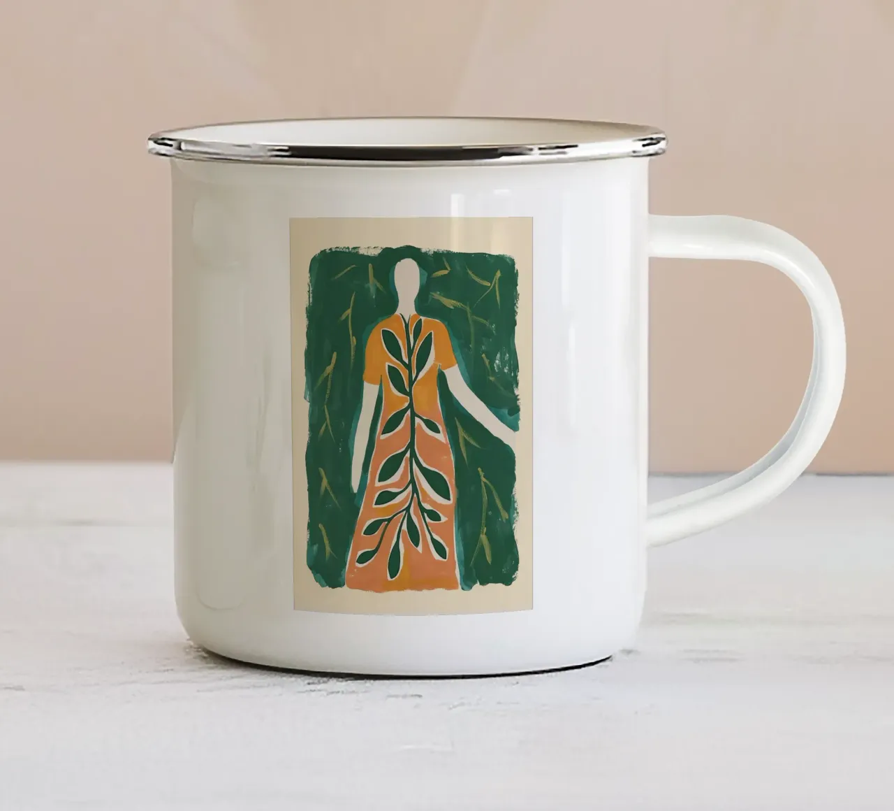 Anima in fiore tazza in smalto da Sienna Atelier