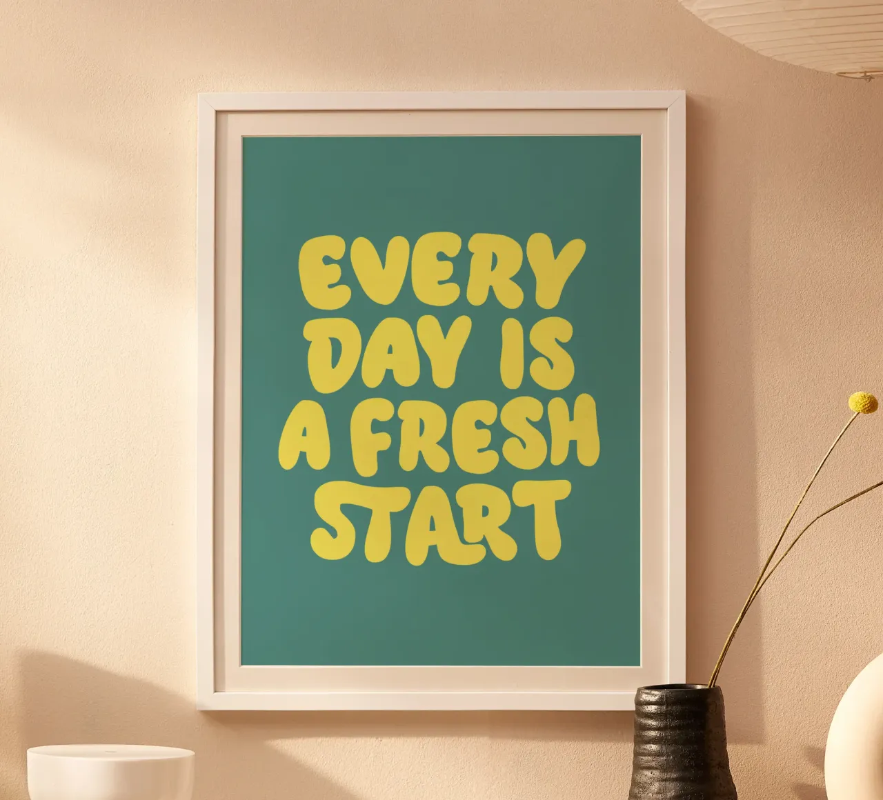 Every Day is a Fresh Start Typografie Design hahnemühle by THE MOTIVATED TYPE