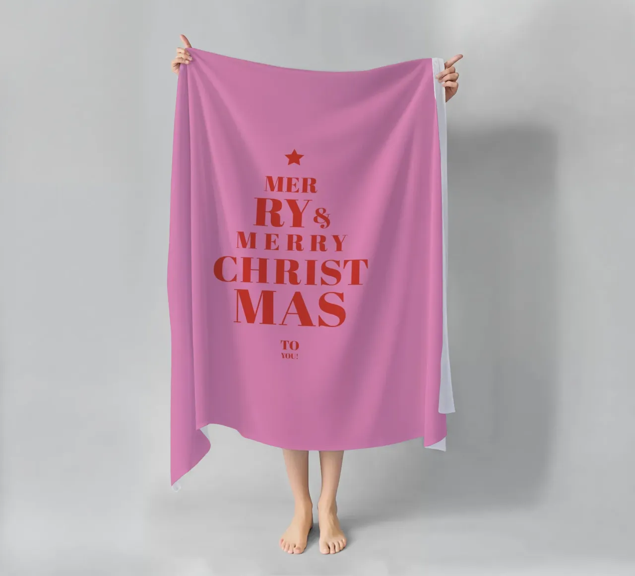 Rosa allegro e felice telo mare da janamossmann