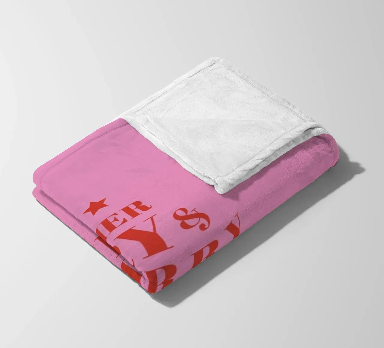 Rosa allegro e felice coperta in pile da janamossmann