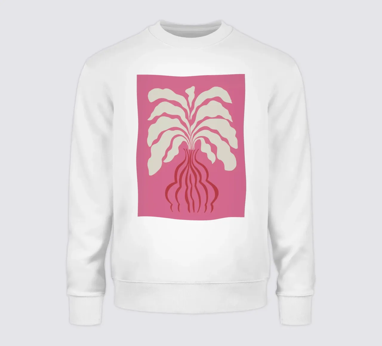 Minimal leaf and vase felpa da Miho Art Studio