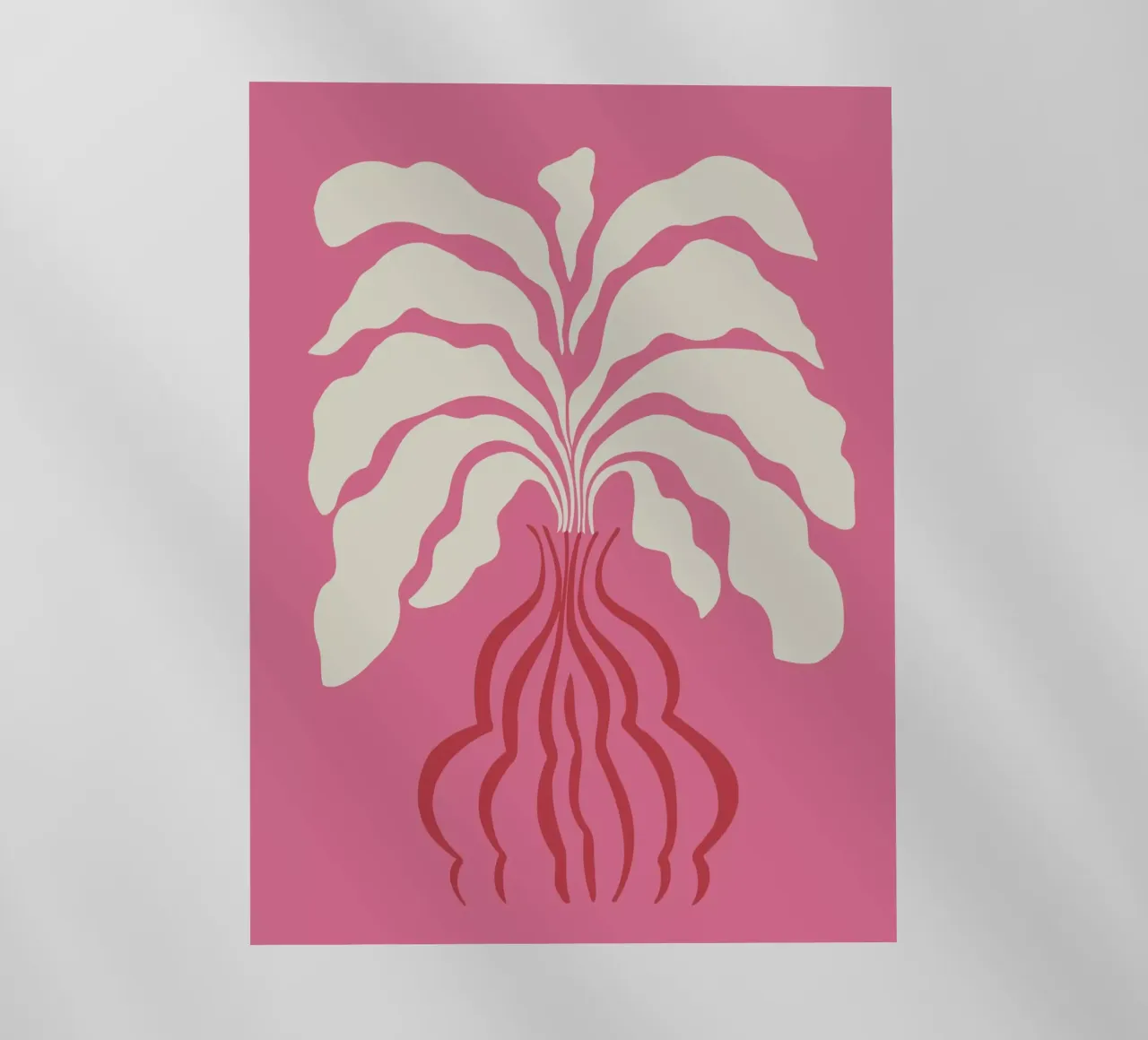 Minimal leaf and vase pellicola backlit da Miho Art Studio