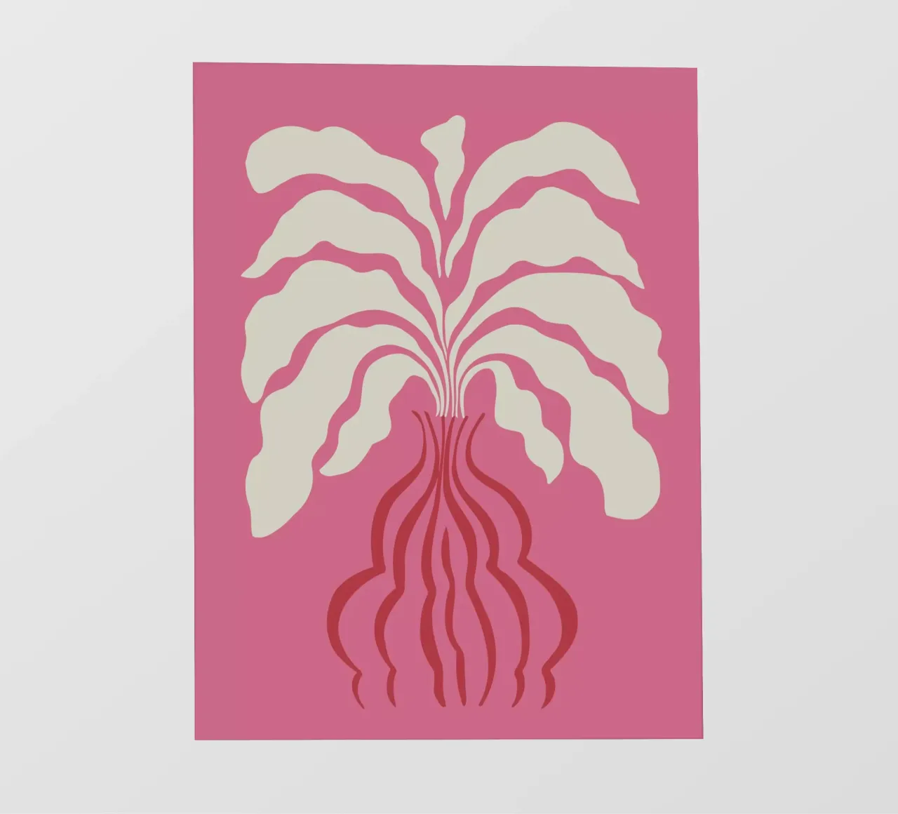 Minimal leaf and vase pellicola backlit da Miho Art Studio