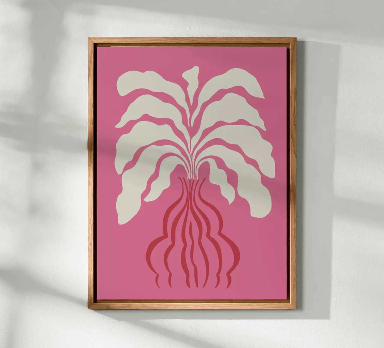 Minimal leaf and vase pannello forex da Miho Art Studio