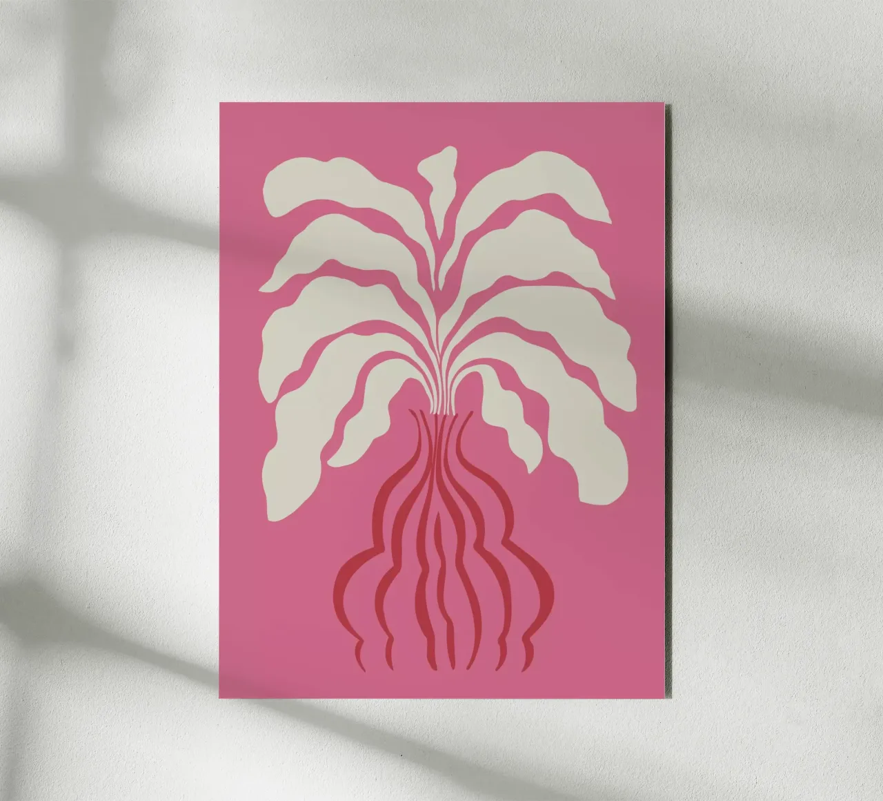 Minimal leaf and vase pannello forex da Miho Art Studio