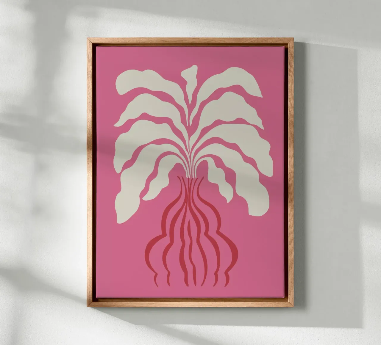 Minimal leaf and vase tela da Miho Art Studio