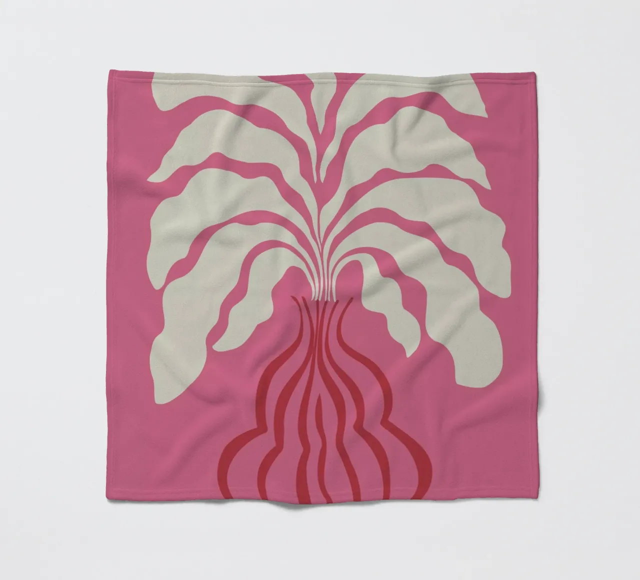 Minimal leaf and vase coperta in pile da Miho Art Studio