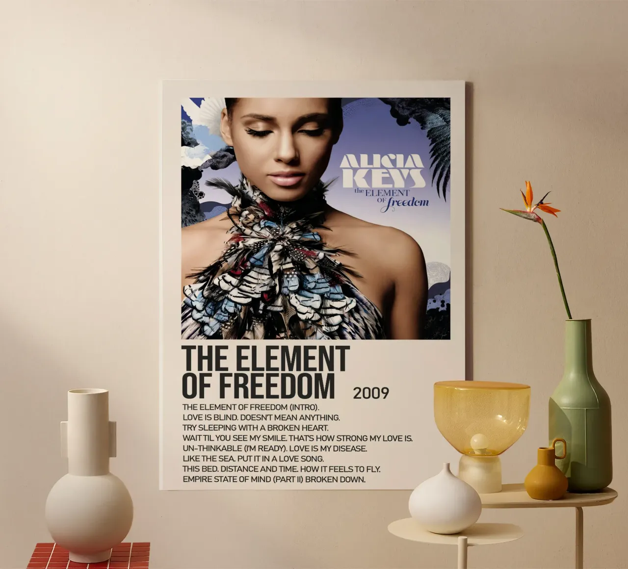 Alicia Keys The Element Of Freedom Tracklists tela da Banda Neira