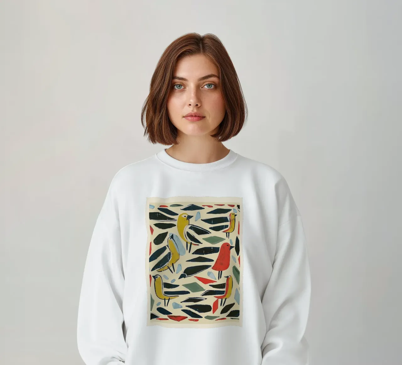 Uccelli moderni di metà secolo felpa da Sienna Atelier