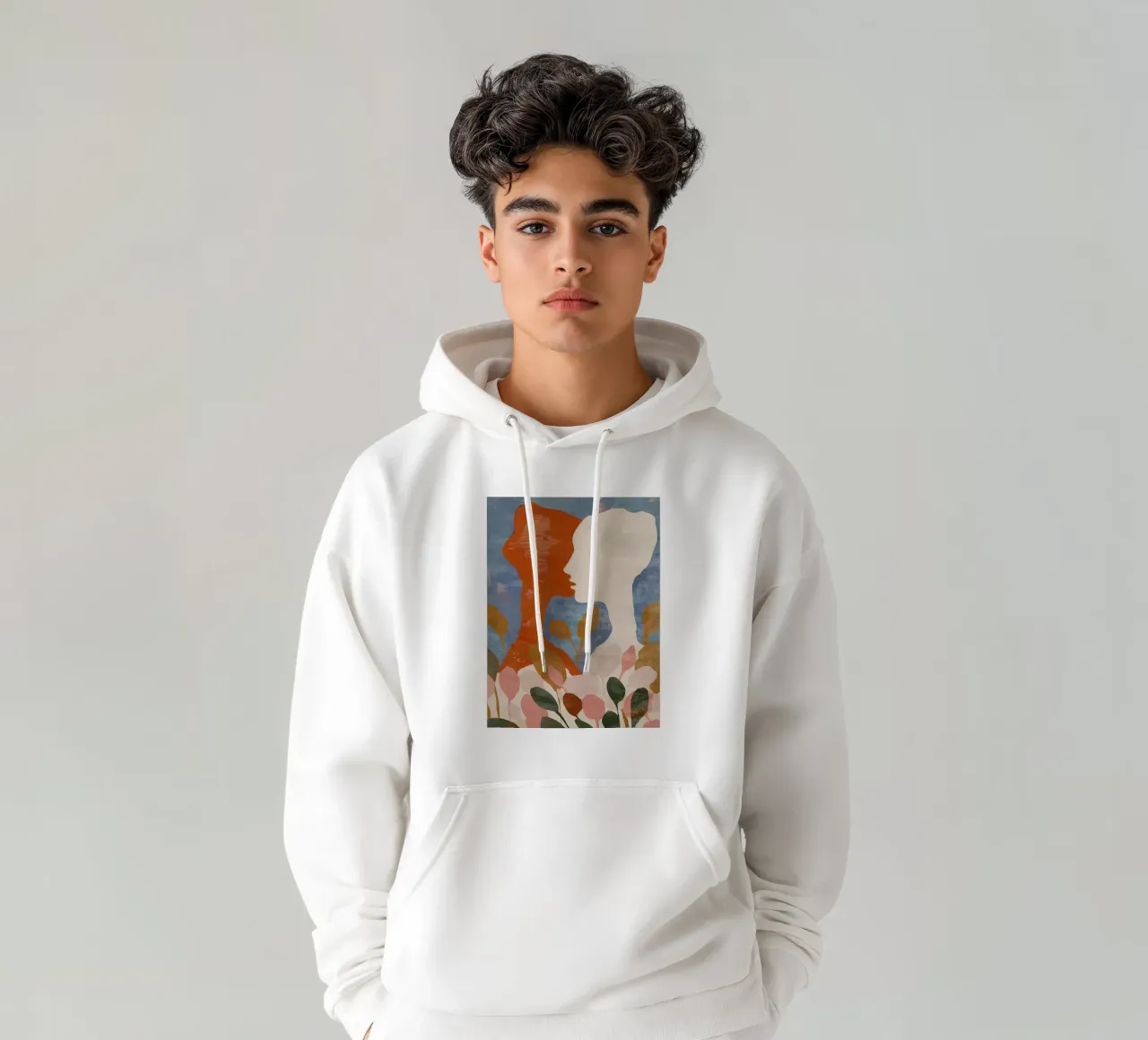 Sagome in fiore felpa con cappuccio da Sienna Atelier