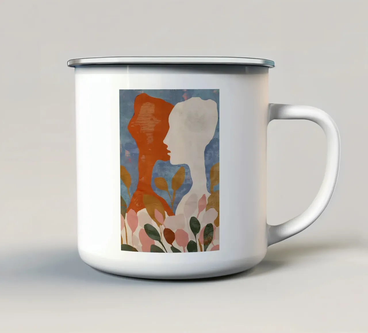 Sagome in fiore tazza in smalto da Sienna Atelier