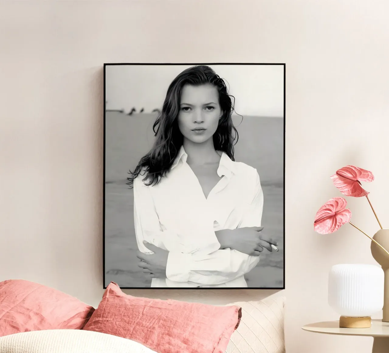 Kate Moss monocromatica plexiglass da Galery Vintage