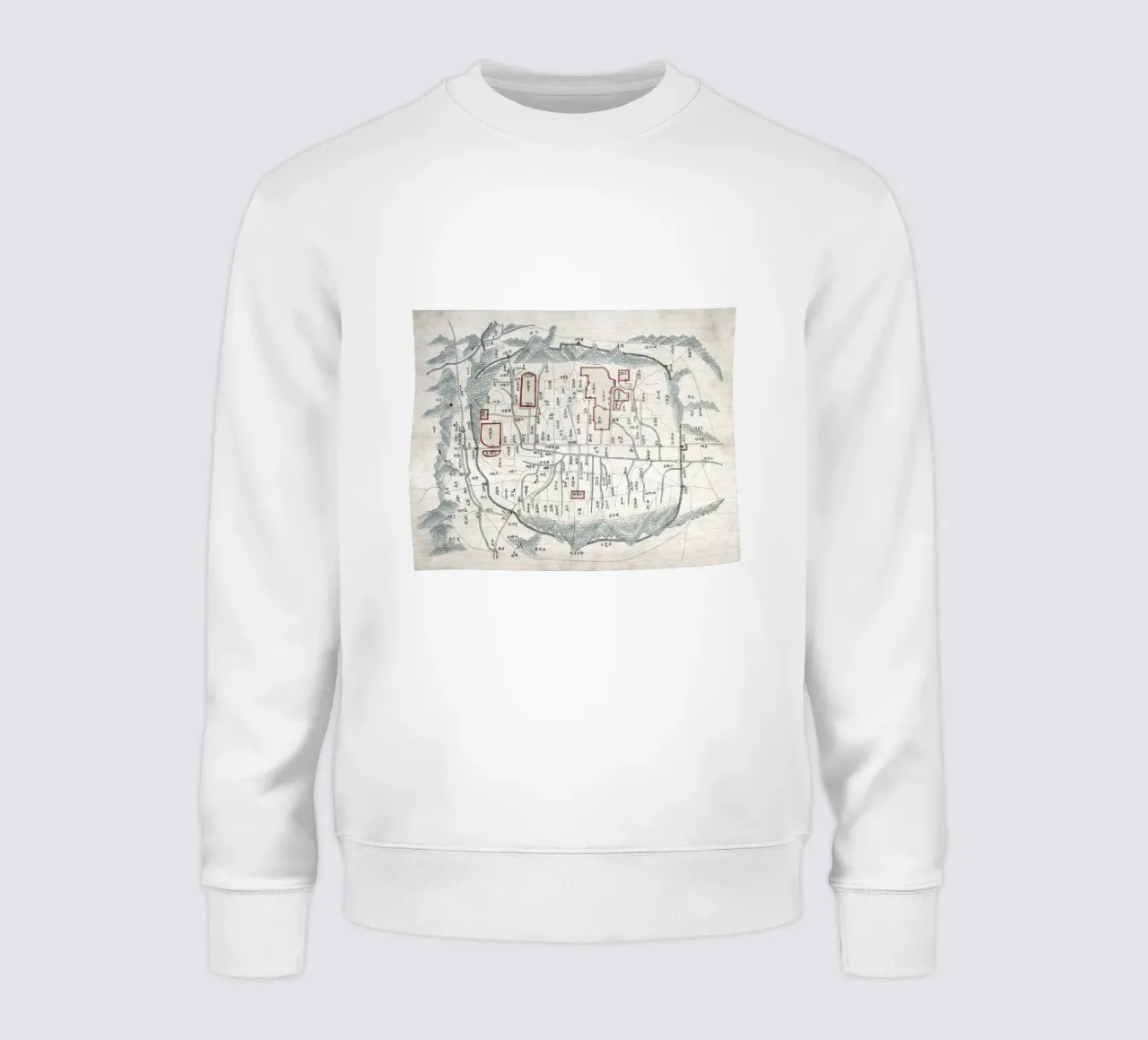 Mappa di Seul 1800 felpa da 100 Historical Maps