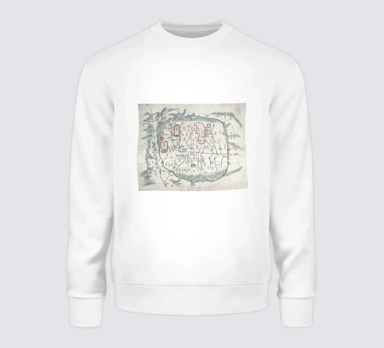 Mappa di Seul 1800 felpa da 100 Historical Maps