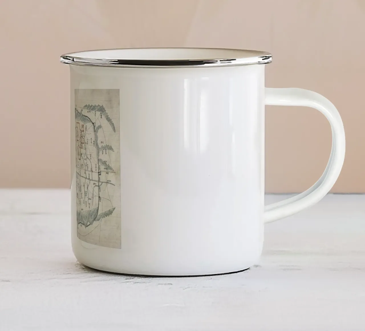 Mappa di Seul 1800 tazza in smalto da 100 Historical Maps