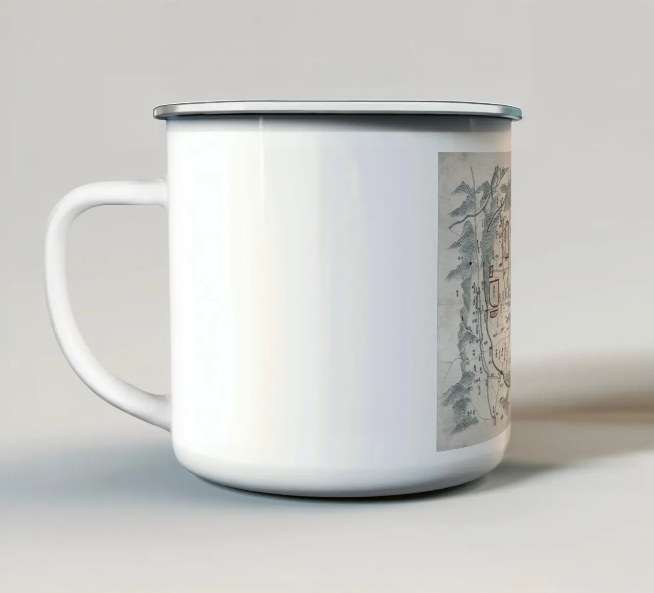 Mappa di Seul 1800 tazza in smalto da 100 Historical Maps