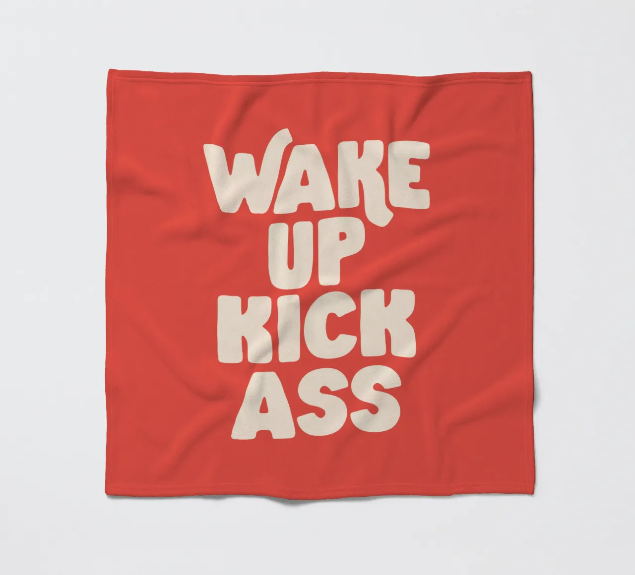 Wake Up Kick Ass Typography Design coperta in pile da THE MOTIVATED TYPE