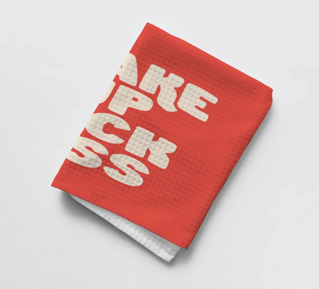Wake Up Kick Ass Typography Design canovaccio da cucina da THE MOTIVATED TYPE
